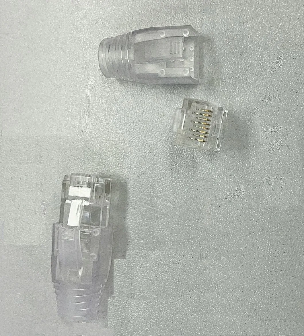 RJ45 Pass Through Modular Plug UTP Ethernet Cables Network Modular Plug Cat5e/CAT6/CAT6A RJ45 Crystal Heads 8p8c RJ45 Network Modular Plug with Boot