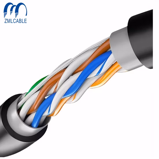 10g Ethernet Unshielded Twisted Pair CAT6 Nekwork Cable with Solid Copper Core