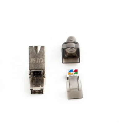 Conector RJ45 UTP CAT6A Plugue de conectores modulares CAT6A sem ferramentas