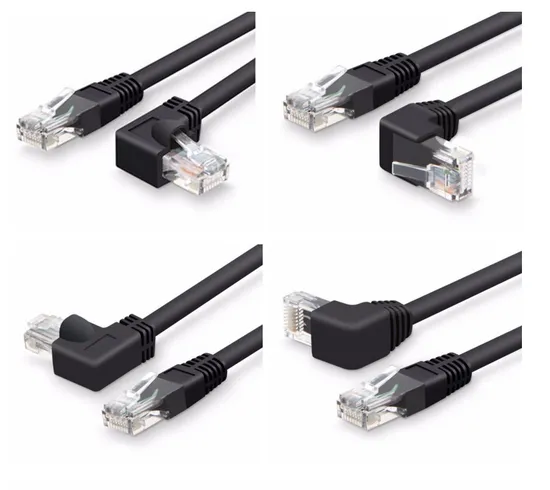 Plugue Azul CAT6A Cat7 Cat8 26AWG PVC SFTP 0,5m/1m/2m/3m, 5m, 10m, 15m Patch Cord