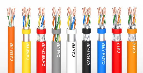 Personalização CAT6 CAT6A Cat7 Cat8 UTP SFTP FTP Cabo de rede