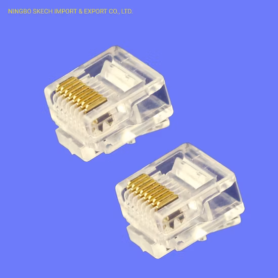 Plugue modular do conector RJ45 de corpo curto 8p8c