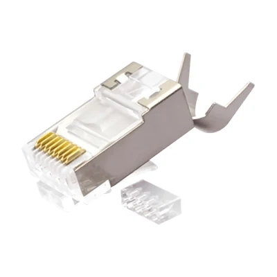 Kit de 2 peças de conectores de rede de plugue modular blindado (FTP) CAT.7 RJ45 8P8C