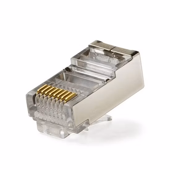 Conector RJ45 Shield Cabo FTP CAT6 Cat 5e 8p8c Plug Modular