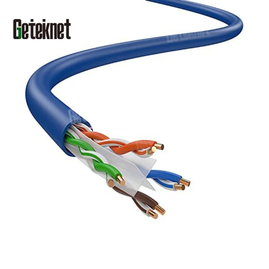 Gcabling UTP LAN Cat5e CAT6 CAT6A Cabo de comunicação de computador trançado 4 pares Fio sólido de cobre Dados internos Cat 6 Cabo Ethernet de rede