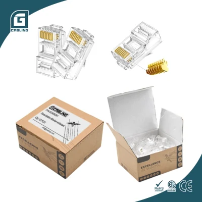 Gcabling CAT6 CAT6A UTP RJ45 8p8c Ethernet Modular Uhshield Cat5e CAT6 CAT6A RJ45 Plugue de rede