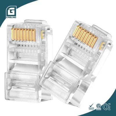 Gcabling RJ45 Ethernet Plug CAT6 8p8c Connector 100 Pack UTP CAT6A Network Connection Plug Modular