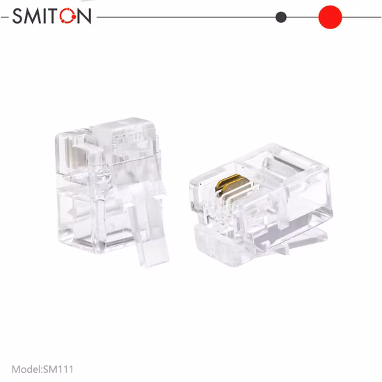Cabo telefônico, 4p4c/6p4c enrolado, cabo telefônico, plugue modular para plugue modular