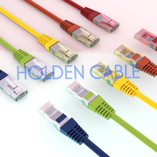 RJ45 LAN 20cm 1m 3m CAT6 Cat7 Cat5e Cabo de remendo plano redondo