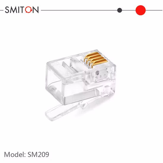 Plugue modular fêmea Rj12 6p6c para cabo telefônico