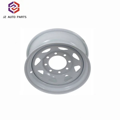 Roda de reboque de raio modular de aço 16X6 8 plugue com revestimento em pó branco