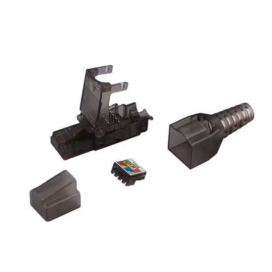 Plugue modular STP CAT6A RJ45 Tipo sem ferramentas Plugue livre de ferramentas