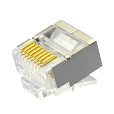 CAT.5E RJ45 8P8C Conectores de rede blindados modulares (FTP) corpo curto