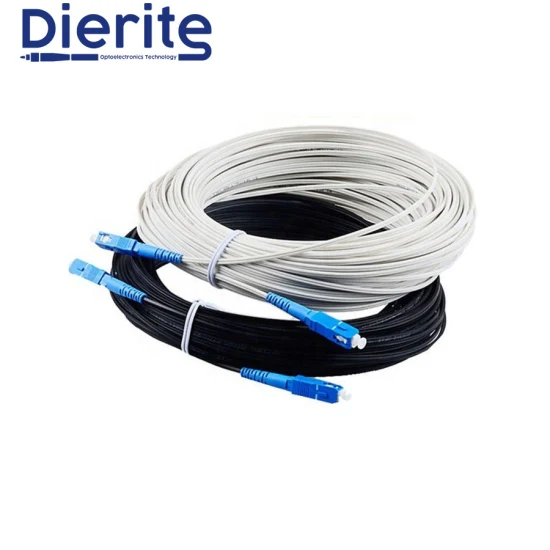 Venda direta da fábrica OEM Sc/APC-Sc/APC Simplex Singlemode Sx Sm Cabo de fibra óptica Drop Patch Cord para fibra para o cabo X em telecomunicações FTTH