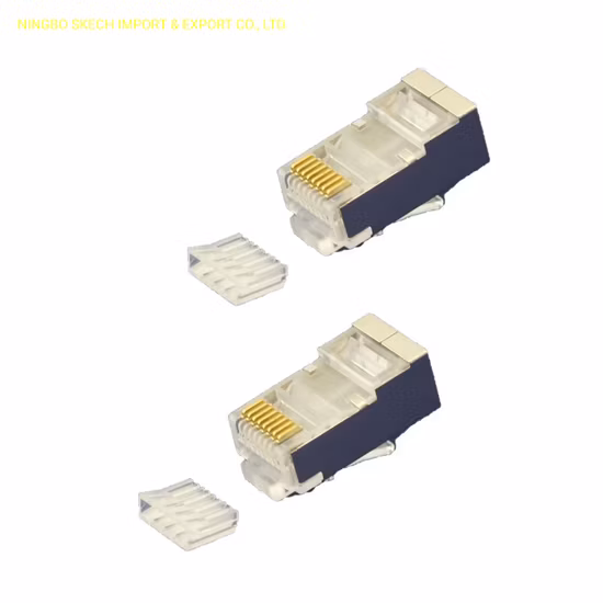 Conector RJ45 Ethernet fêmea CAT6 não blindado 8p8c Internet Cat 6 plugue modular